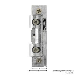 Hörmann E-Öffner Mit Tagesfalle (lose) Für THP Haustüren -Geschäfte 274661 hoermann e oeffner mit tagesfalle lose fuer thp haustueren vorderseite masse