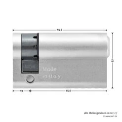 Hörmann Profil-Halbzylinder, 45,5 + 10 Mm, Links, TS 16 16 Hörmann Profil-Halbzylinder, 45,5 + 10 Mm, Links, TS 16 -Geschäfte 3014860 hoermann profil halbzylinder 45 5 10 mm links ts 16 zylinder seite masse