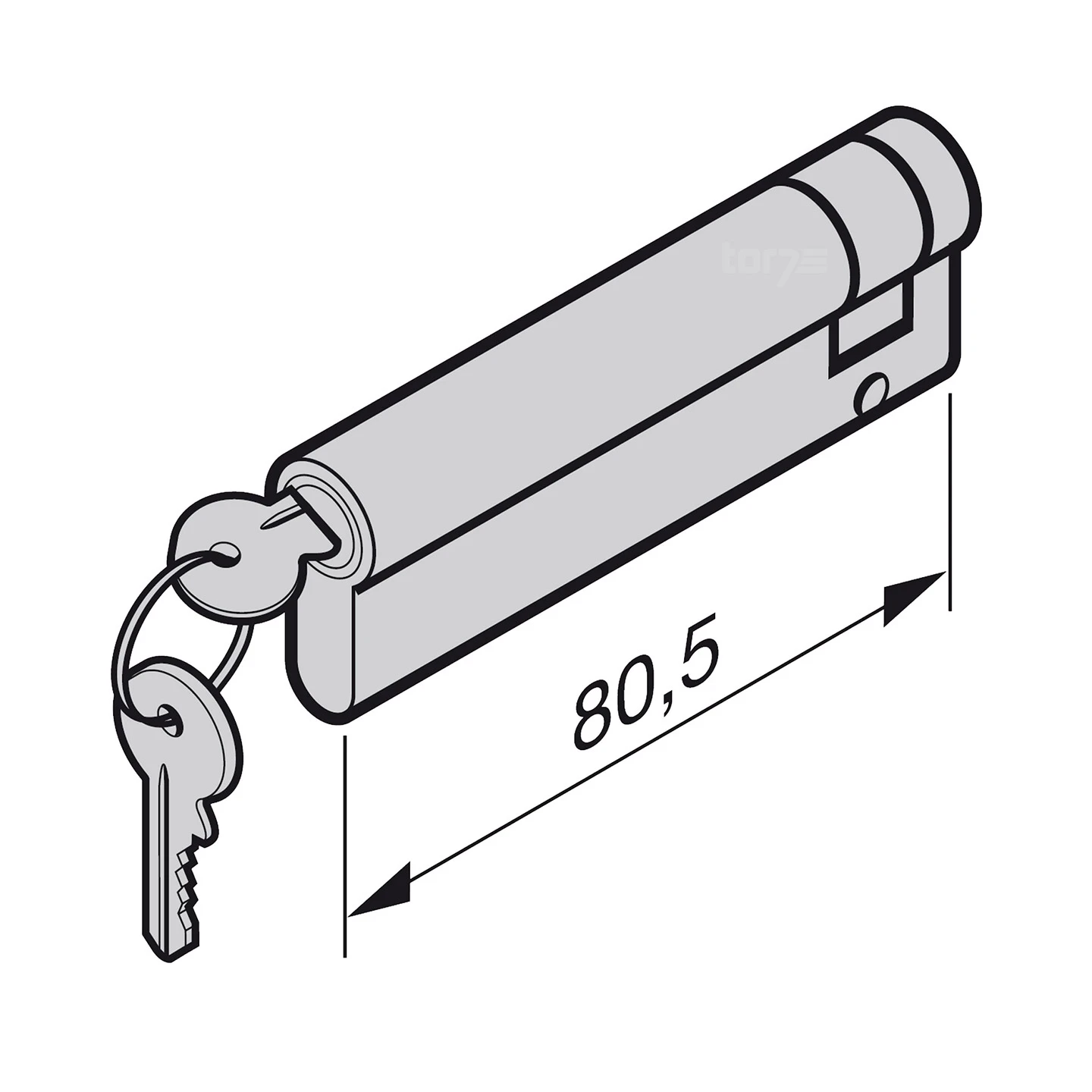 Hörmann Profil-Halbzylinder, 70,5 + 10 Mm, Schließhebel Links, TS 42 5 Hörmann Profil-Halbzylinder, 70,5 + 10 Mm, Schließhebel Links, TS 42 – Bild 3