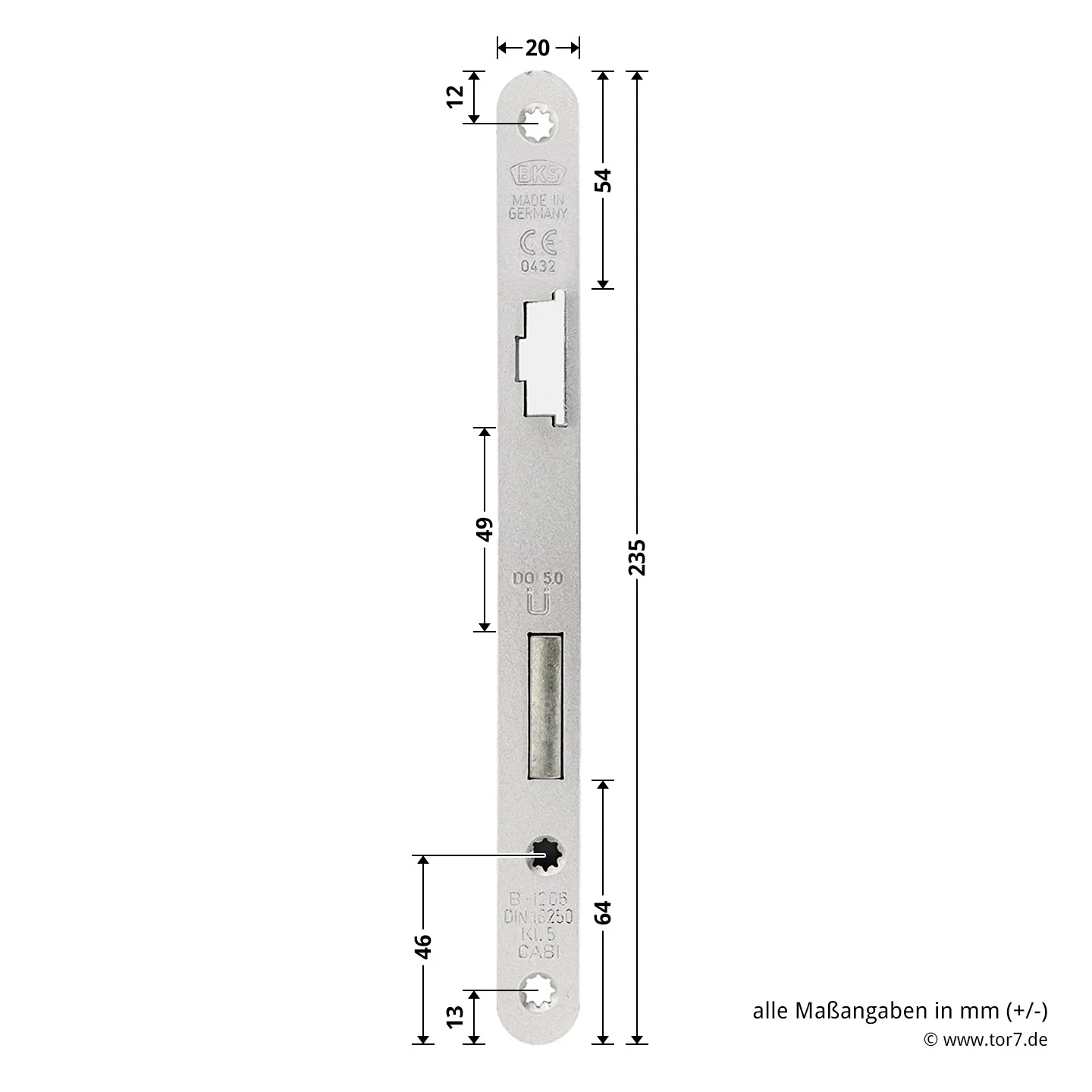 Hörmann Einsteck Rohrprofilschloss 1306 Für Nebentüren, PZ, Rechts 8 Hörmann Einsteck Rohrprofilschloss 1306 Für Nebentüren, PZ, Rechts – Bild 6