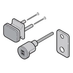 Hörmann Außengriffgarnitur, Aluguss, PZ, TS 42,5 Mm, Neusilber