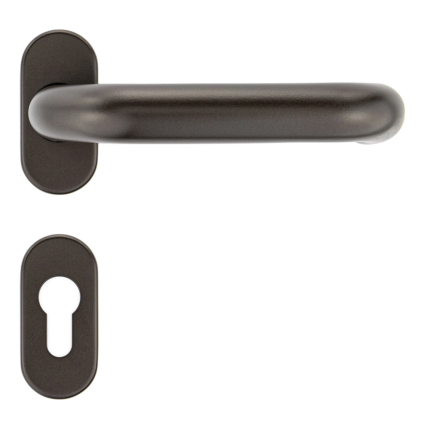 Hörmann Drückergarnitur, Aluguss Braun, PZ 3 Hörmann Drückergarnitur, Aluguss Braun, PZ