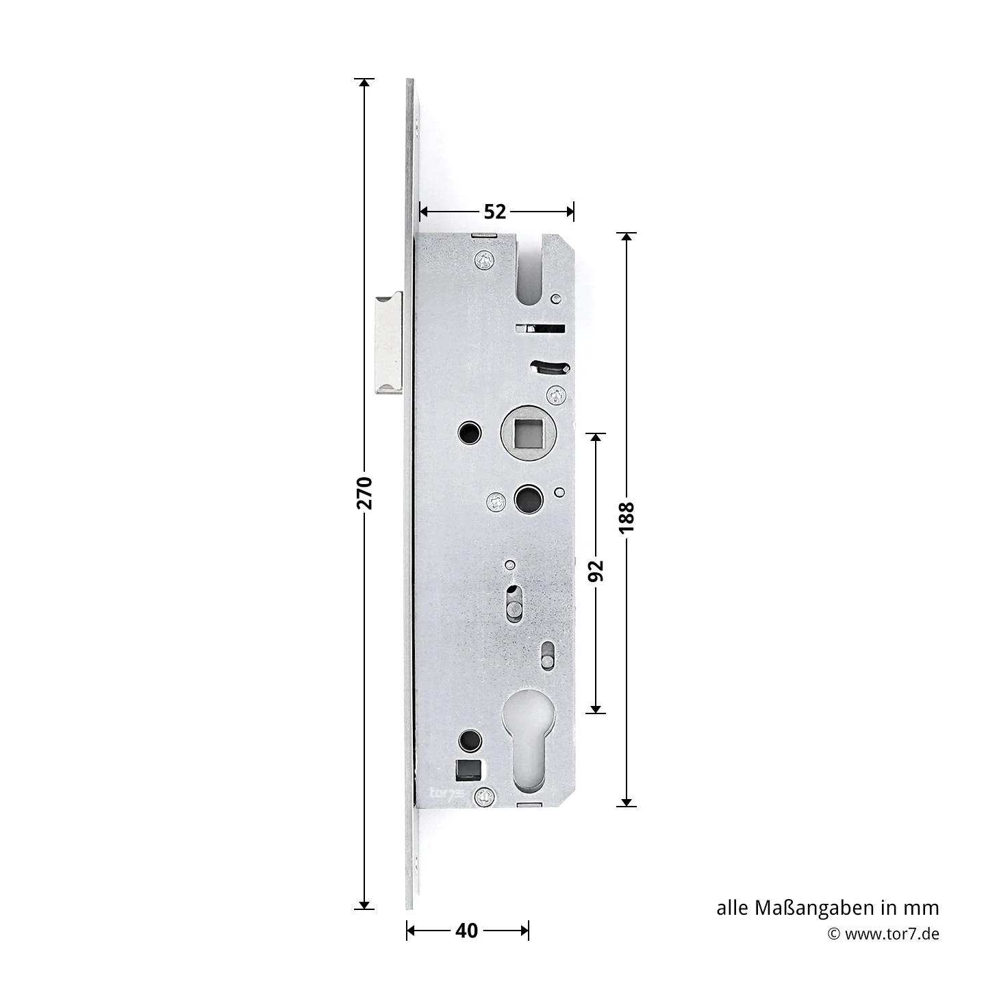 Hörmann Einsteck-Rohrprofilschloss KFV Für Schlupf-und Nebentüren, PZ 9 Hörmann Einsteck-Rohrprofilschloss KFV Für Schlupf-und Nebentüren, PZ – Bild 7