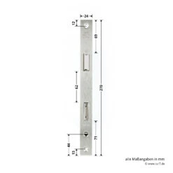 Hörmann Einsteck-Rohrprofilschloss KFV Für Schlupf-und Nebentüren, PZ 17 Hörmann Einsteck-Rohrprofilschloss KFV Für Schlupf-und Nebentüren, PZ -Geschäfte 3095108 hoermann einsteck rohrprofilschloss 1314 fuer schlupf und nebenturen pz stulp breite laenge