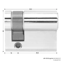 Hörmann Profilhalbzylinder, 30,5 + 10 Mm -Geschäfte 436122 hoermann profilhalbzylinder gleichschliessend masse