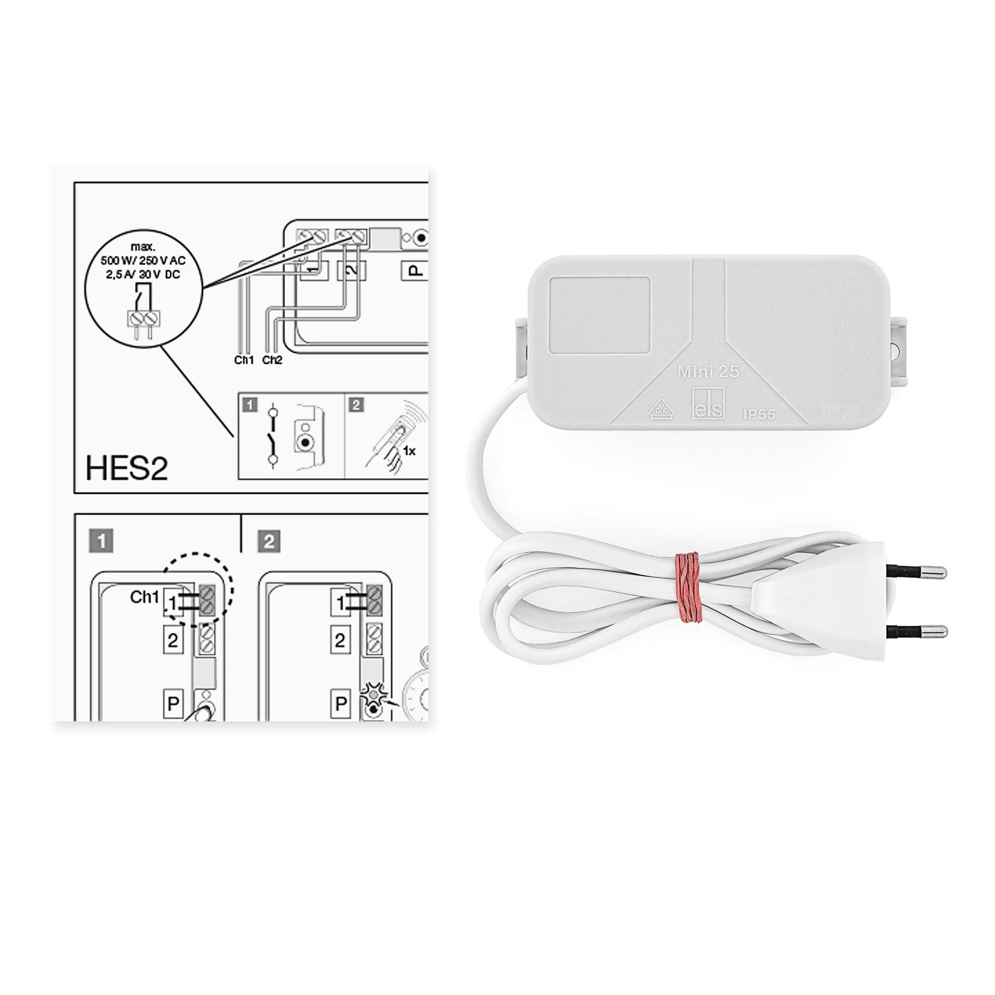 Hörmann 2-Kanal-Relais-Empfänger HES 2, 868 MHz, Funktion Ein Und Aus 6 Hörmann 2-Kanal-Relais-Empfänger HES 2, 868 MHz, Funktion Ein Und Aus – Bild 4
