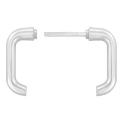 Hörmann Drückergarnitur D110 Kurzschild PZ, Alu -Geschäfte 449910 hoermann drueckergarnitur mit kurzschild pz gelocht alu griffe