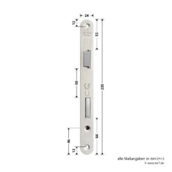 Hörmann Einsteckschloss Mit Wechsel PZ Rechts, Dornmaß 65 Mm -Geschäfte 450693 hoermann einsteckschloss mit wechsel pz re dornmass 65 mm stulp breite hoehe