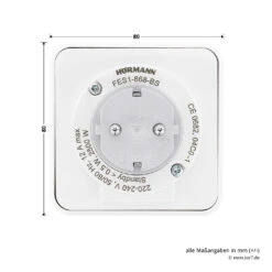Hörmann Funk‑Set HF 51 868-BS -Geschäfte 4511824 hoermann funk set hf 51 868 bs steckdose fes 1 rueckseite