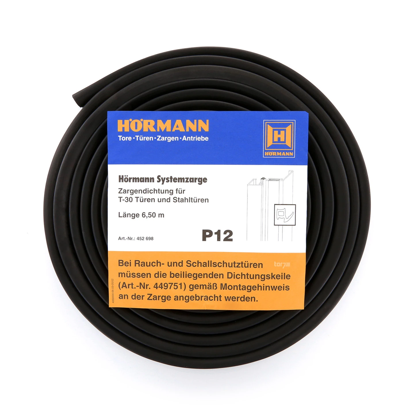 Hörmann Zargendichtung Mit Dichtungskeil Für T30-Türen Und Stahltüren P12, Länge 6,50 Meter 3 Hörmann Zargendichtung Mit Dichtungskeil Für T30-Türen Und Stahltüren P12, Länge 6,50 Meter