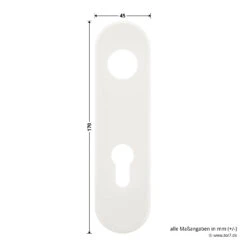 Hörmann FS Wechselgarnitur D110 Kurzschild PZ, Weiß -Geschäfte 454688 hoermann fs wechselgarnitur d 110 pz kurzschild polyamid weiss gleitlager schild breite hoehe