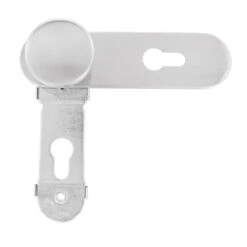 Hörmann FS Wechselgarnitur D110 Kurzschild PZ, Edelstahl -Geschäfte 454690 hoermann fs wechselgarnitur d 110 kurzschild pz gleitlager knopf k 130 edelstahl knauf draufsicht