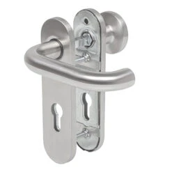 Hörmann FS Wechselgarnitur D110 Kurzschild PZ, Edelstahl -Geschäfte 454690 hoermann fs wechselgarnitur d 110 kurzschild pz gleitlager knopf k 130 edelstahl perspektieve 1