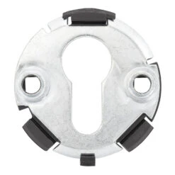 Hörmann FS Panik-Drückergarnitur D110 Rosette PZ, Alu -Geschäfte 454735 hoermann fs panikgarnitur d110 pz rosette alu f1 gleitlager grundplatte rueckseite