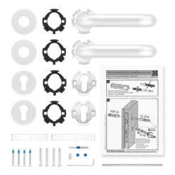 Hörmann FS Panik-Drückergarnitur D110 Rosette PZ, Alu -Geschäfte 454735 hoermann fs panikgarnitur d110 pz rosette alu f1 gleitlager lieferumfang