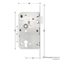 Hörmann Panikschloss ECO 112, Funktion D, Auswärts -Geschäfte 478765 hoermann panikschloss eco 112 funktion d auswaerts links masse seite