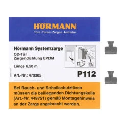 Hörmann Zargendichtung Mit Dichtungskeilen P112, 6500 Mm -Geschäfte 479305 hoermann zargendichtung mit dichtungskeilen p112 6500 mm zubehoer