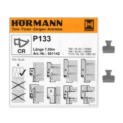 Hörmann Zargendichtung P133, 7500 Mm -Geschäfte 501142 hoermann zargendichtung p133 7500 mm zubehoer