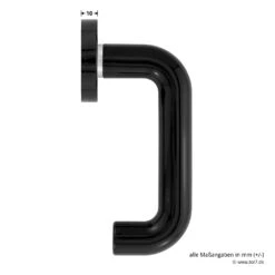 Hörmann FS Drückergarnitur D110 Rosette PZ, Schwarz -Geschäfte 544353 hoermann fs drueckergarnitur d110 pz rosette schwarz gleitlager masse