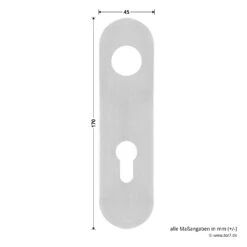 Hörmann FS Wechselgarnitur D210 Kurzschild PZ, Edelstahl -Geschäfte 545723 hoermann fs wechselgarnitur d210 pz kurzschild edelstahl gleitlager breite laenge