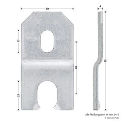 Hörmann Dübellasche Eckzarge, Verdeckte Montage -Geschäfte 549518 hoermann duebellasche eckzarge verdeckte montage bemassung