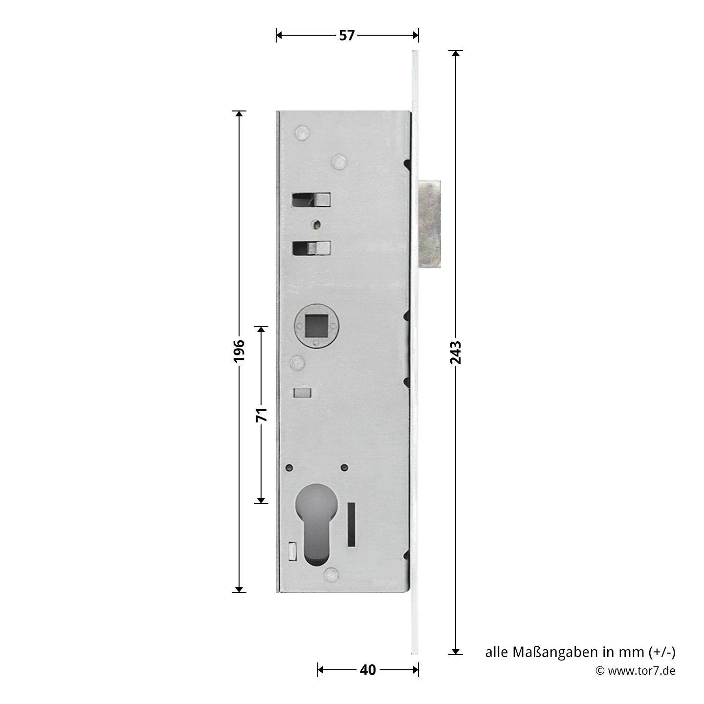Hörmann Einsteck-Wechselschloss, BKS, Dornmaß 40 Mm 4 Hörmann Einsteck-Wechselschloss, BKS, Dornmaß 40 Mm – Bild 2