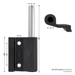 Hörmann Aluminium-Druckgussband DIN Links, Zwischenliegend -Geschäfte 772323 hoermann aluminium druckgussband din links zwischenliegend masse